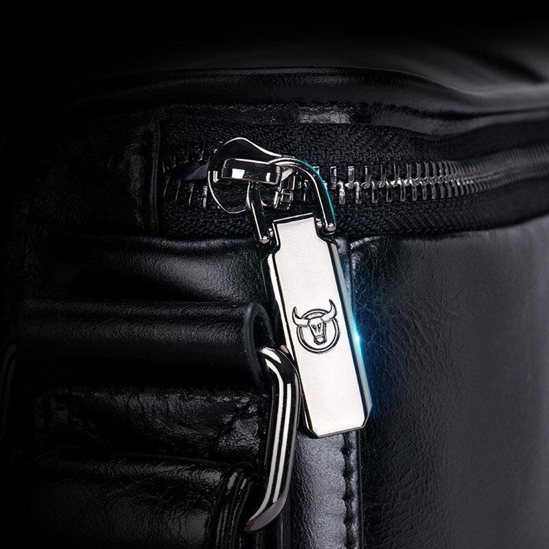 lovevop Men Genuine Leather Anti-Theft Wear-Resistant 7.9 Inch Ipad Vintage Square Bag Crossbody Bag Shoulder Bag
