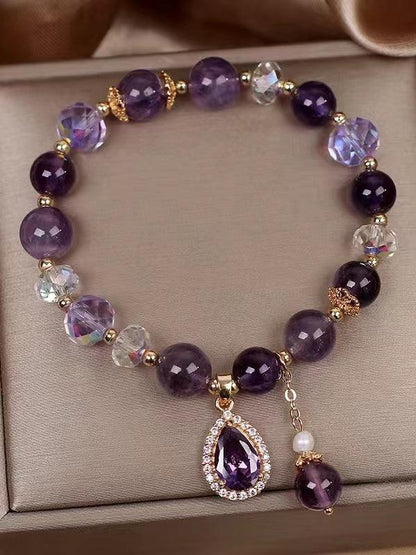 lovevop Natural Amethyst Bracelet