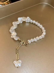 lovevop Butterfly Pearl Beaded Bracelet