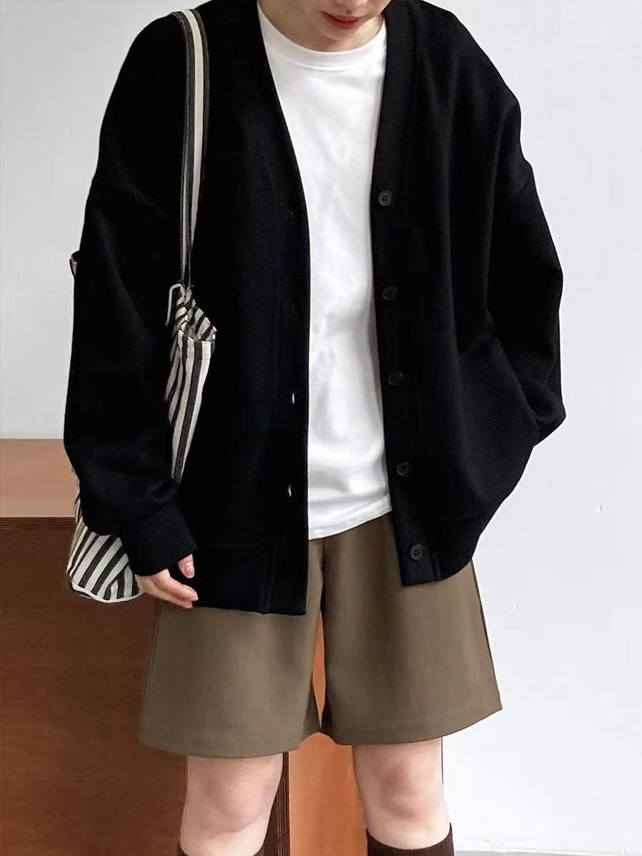 lovevop V neck sweater jacket