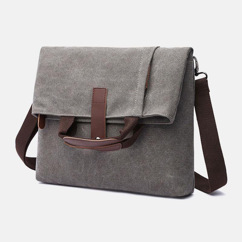 lovevop Men Canvas Anti-theft Water-Resistant Vintage Messenger Bag Shoulder Bag Crossbody Bag Handbag