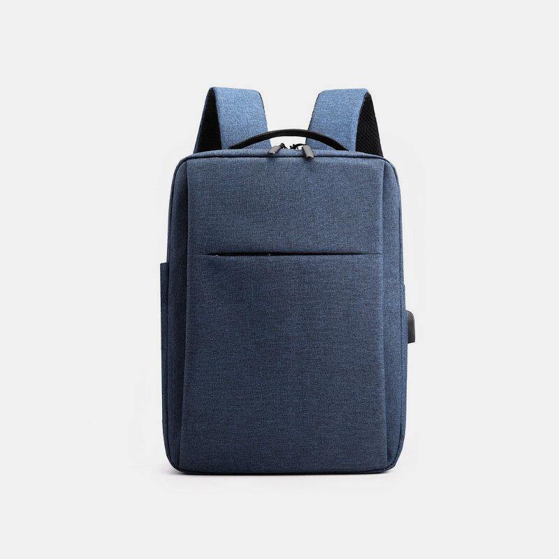 lovevop Men Oxford USB Charging Light Weight Large Capacity 15.6 Inch Laptop Bag Backpack