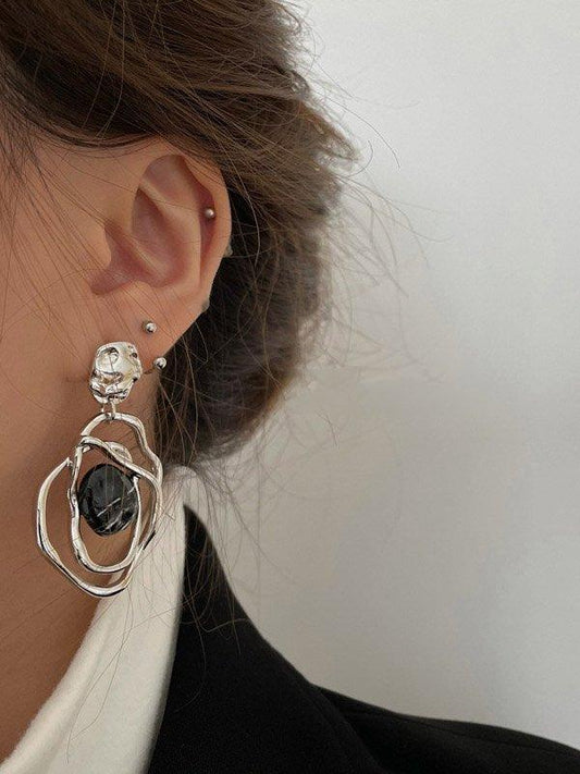 lovevop Original Irregular Geometry Alloy Earrings