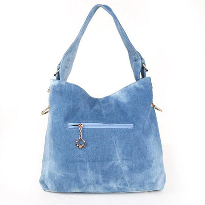 lovevop Fashion Denim Canvas One Shoulder Messenger Handbag