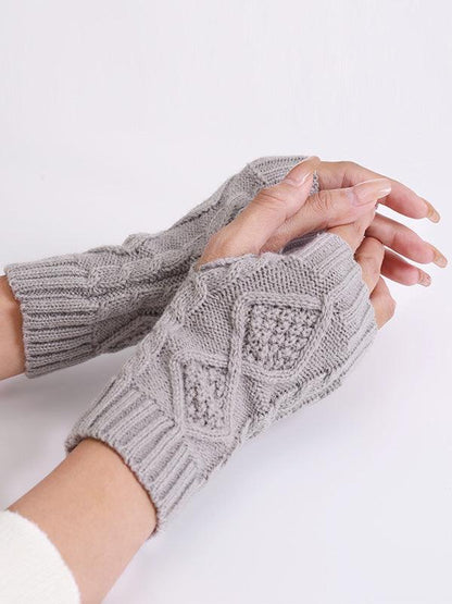 lovevop Simple 9 Colors Jacquard Knitting Gloves