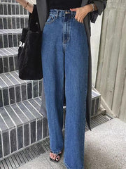 lovevop High-rise straight-leg wide-leg jeans