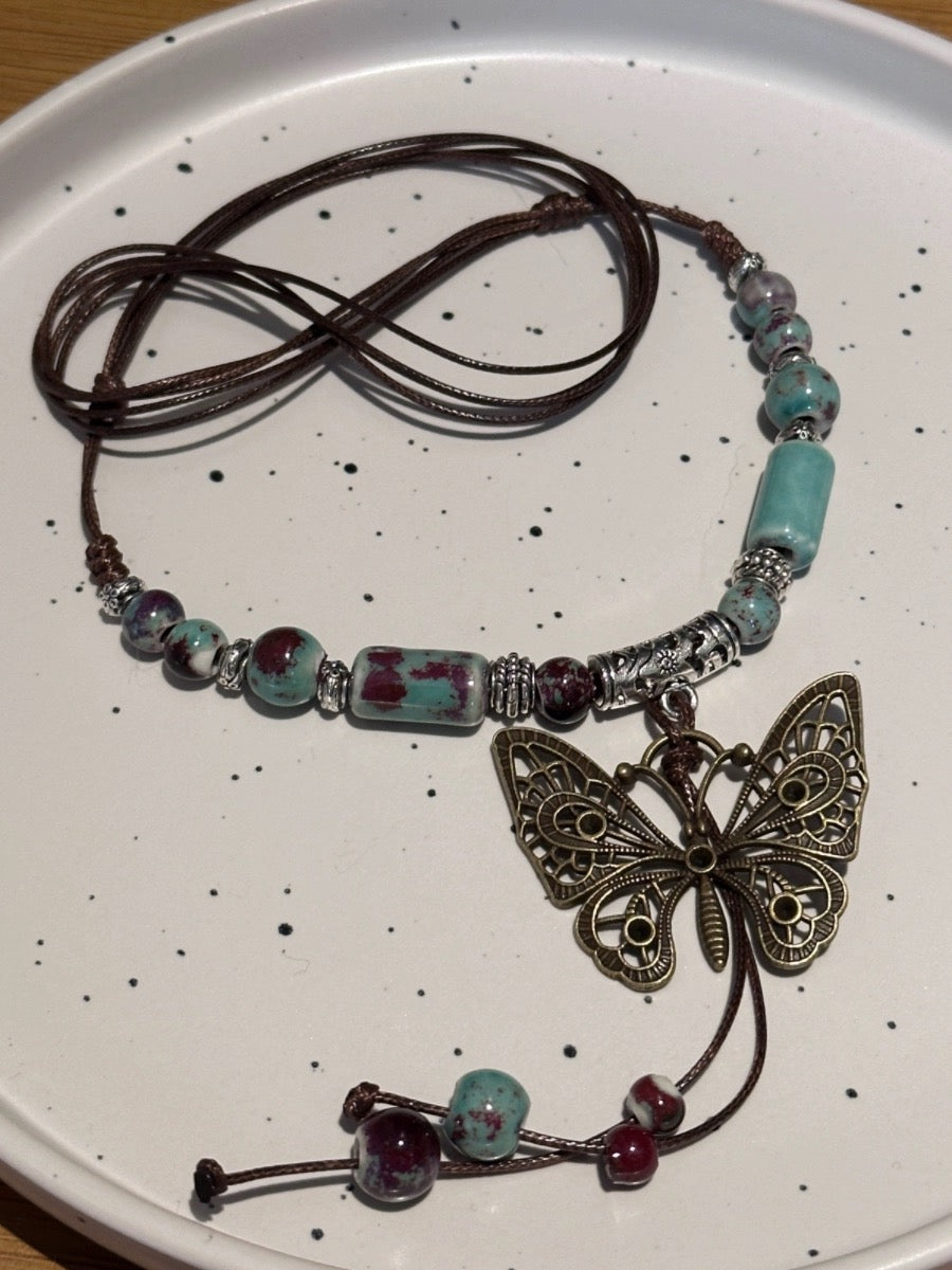 lovevop Vintage Butterfly Accessory Necklace