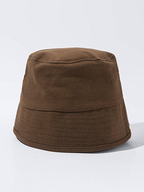 lovevop Ramie Cotton Solid Color Vintage Fisherman Hat