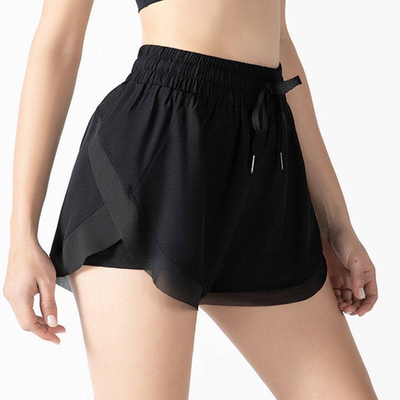 Butterfly Shorts 2 in 1 Flowy Fitness Yoga Shorts for Women