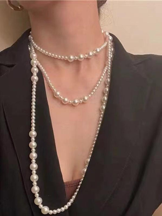 lovevop Triple Layer Pearl Necklace