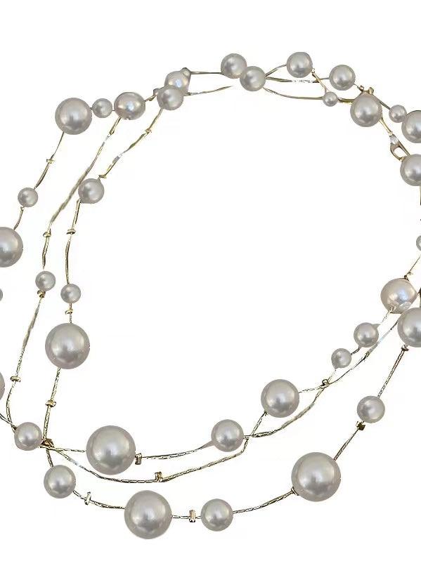 lovevop Luxry Long Pearl Necklace