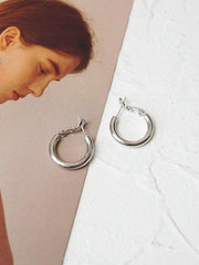 lovevop Simple Normcore Gold&Silver Ear-Ring