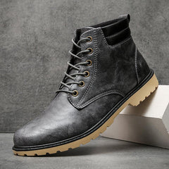 lovevop Outdoor High-top Two-cotton Tooling Leather Boots