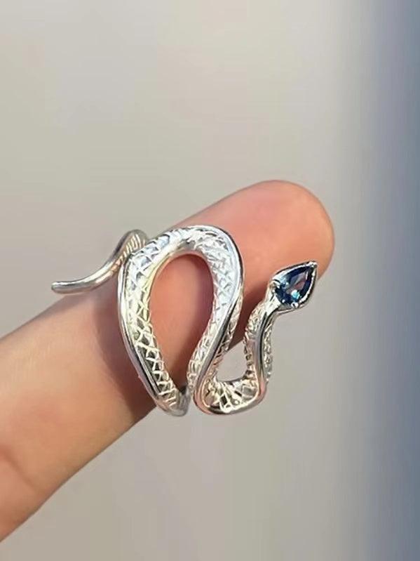 lovevop Ocean Blue Snake Open Ring