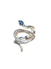 lovevop Ocean Blue Snake Open Ring