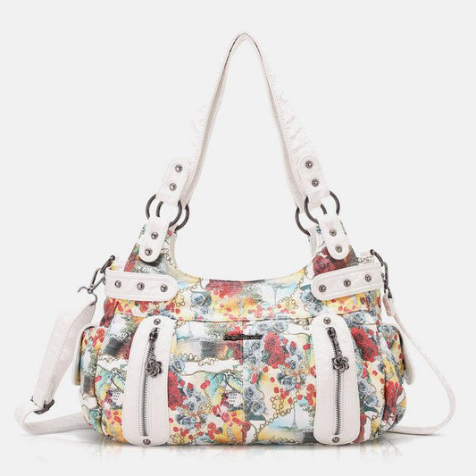 lovevop Women Floral Waterproof Multicolor Print Handbag Crossbody Bag Shoulder Bag