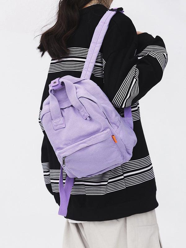 lovevop Simple Casual 5 Colors Canvas Backpack