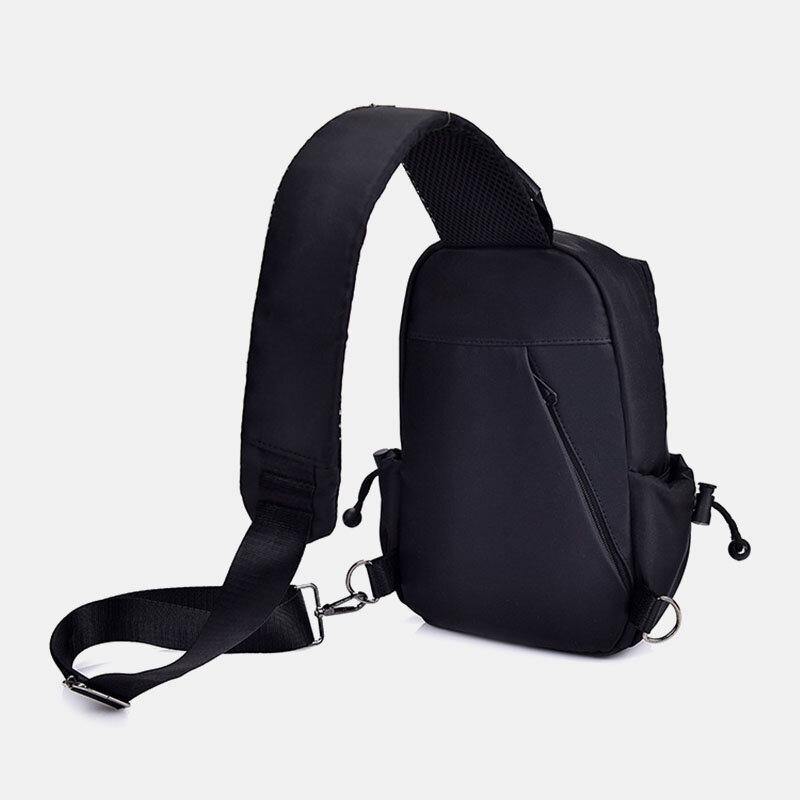 lovevop Men Oxford Cloth Casual Fashion Waterproof Outdoor Storage Chest Bag Crossbody Bag