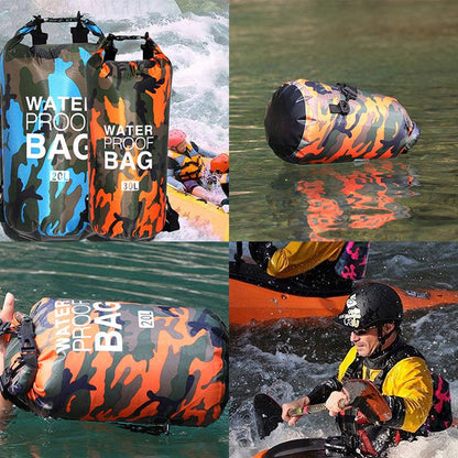 lovevop Outdoor Waterproof Bag Camouflage Polyester Double Shoulder Waterproof Bag Portable Beach Backpack