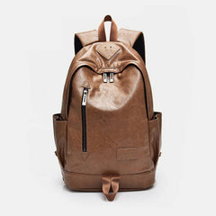 lovevop Men Faux Leather Casual Fashion 14 Inch Laptop Bag School Bag Travel Backpack
