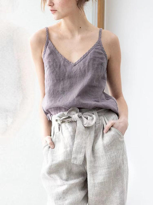 lovevop Sleeveless Linen Camisole