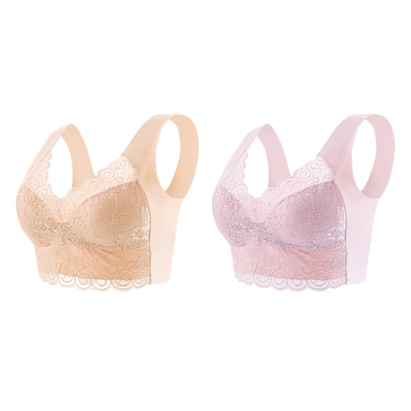 Gather Beautiful Back Lace Bra Without Steel Ring