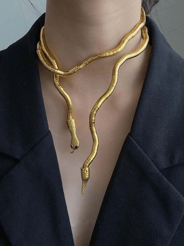 lovevop Statement Snake Shape Necklace
