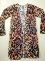 Leopard Print Mesh Sunscreen Cover Split Bikini Set