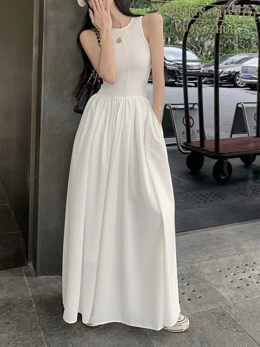 lovevop Minimalist Sleeveless Elegant Long Dress