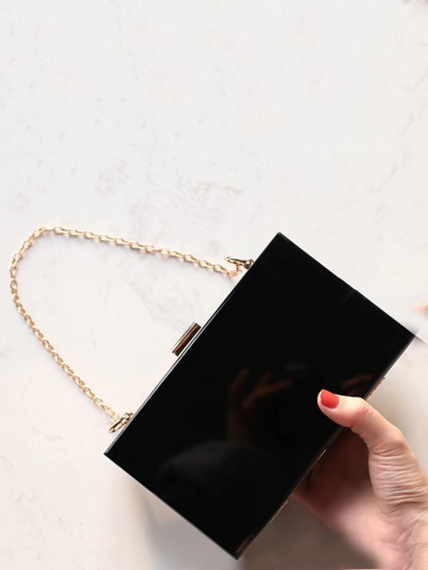 lovevop Transparent Acrylic Single Shoulder Chain Bag