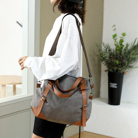 lovevop Portable Canvas Bag Versatile Casual Women's Shoulder Messenger Bag