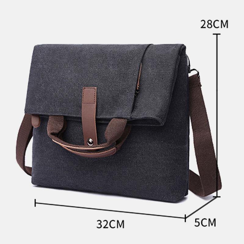 lovevop Men Canvas Anti-theft Water-Resistant Vintage Messenger Bag Shoulder Bag Crossbody Bag Handbag