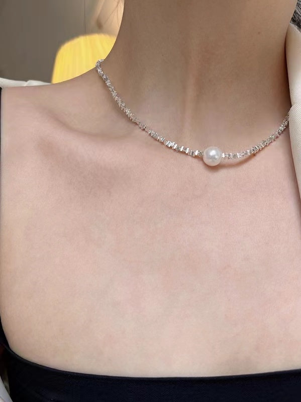 lovevop Mini Triangle Geometric Shard Silver Necklace