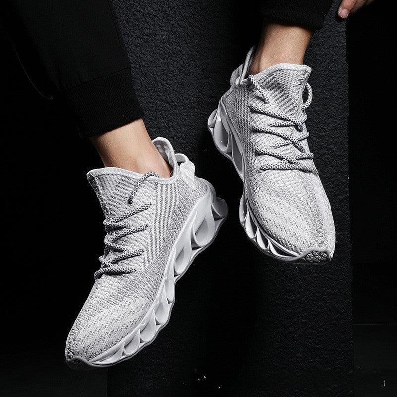 lovevop Flying Woven Fabric Breathable Sneakers, Hollow Casual Shoes, Large Size Shoes