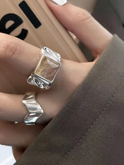 lovevop Mix and Match Fashion Personality Exaggerated Trend Open Ring