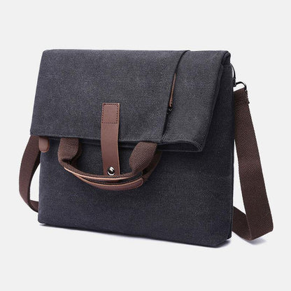 lovevop Men Canvas Anti-theft Water-Resistant Vintage Messenger Bag Shoulder Bag Crossbody Bag Handbag