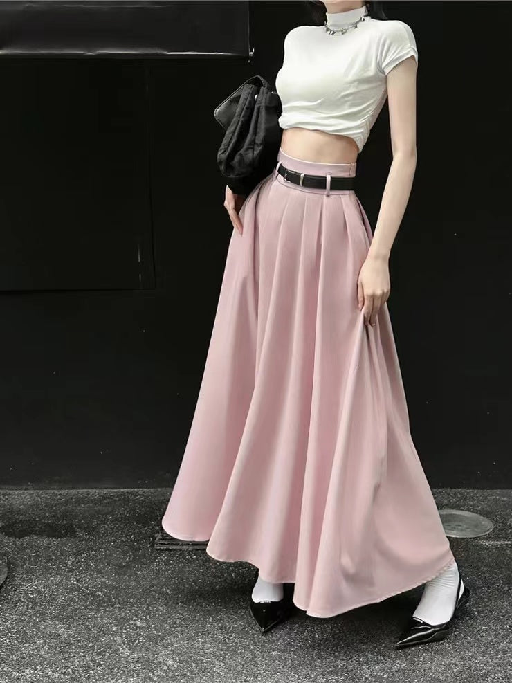 lovevop Short T-Shirt&High Waist Suit Skirt 2 Sets