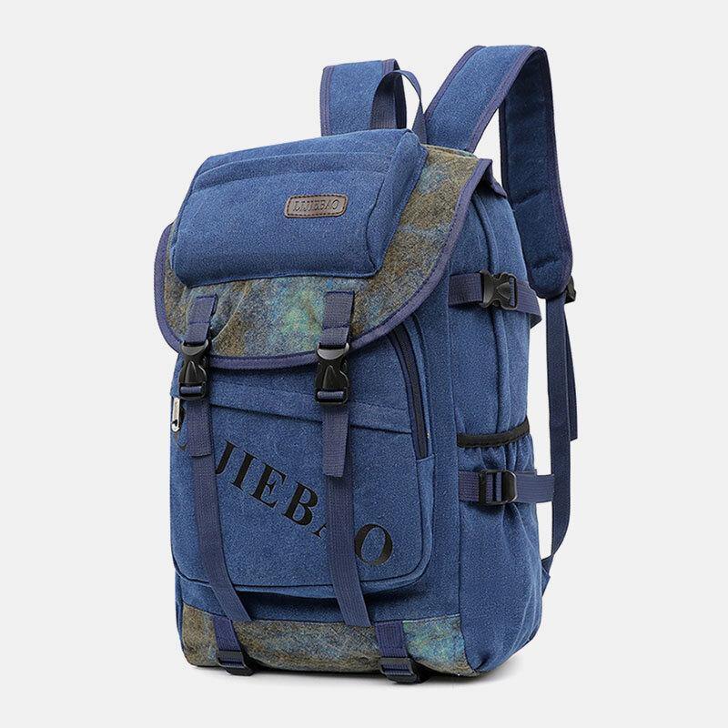 lovevop Men Canvas Large Capacity Tactical Outdoor Travelling 14 Inch Laptop Bag School Bag Backpack