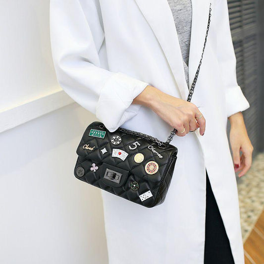 lovevop Women Handbag Shoulder Tote Badge Bag Leather