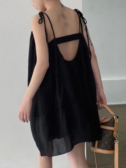 lovevop Sexy Backless Suspender Short Dress