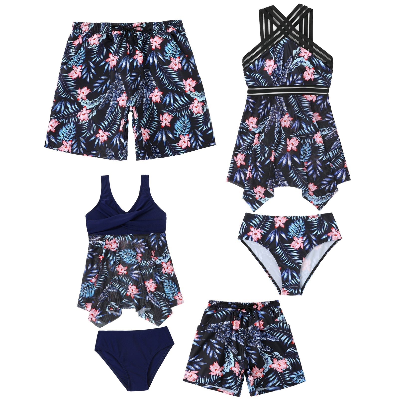 「🎁Father's Day Sale - 50% OFF」Family Matching Plants Printed Swimsuits