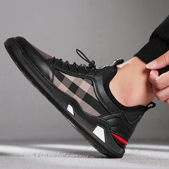 lovevop New Men's Casual Leather Shoes Tide Sneakers