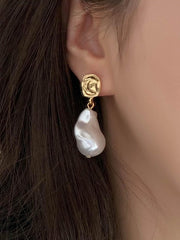 lovevop Baroque Vintage Shaped Pearl Earrings