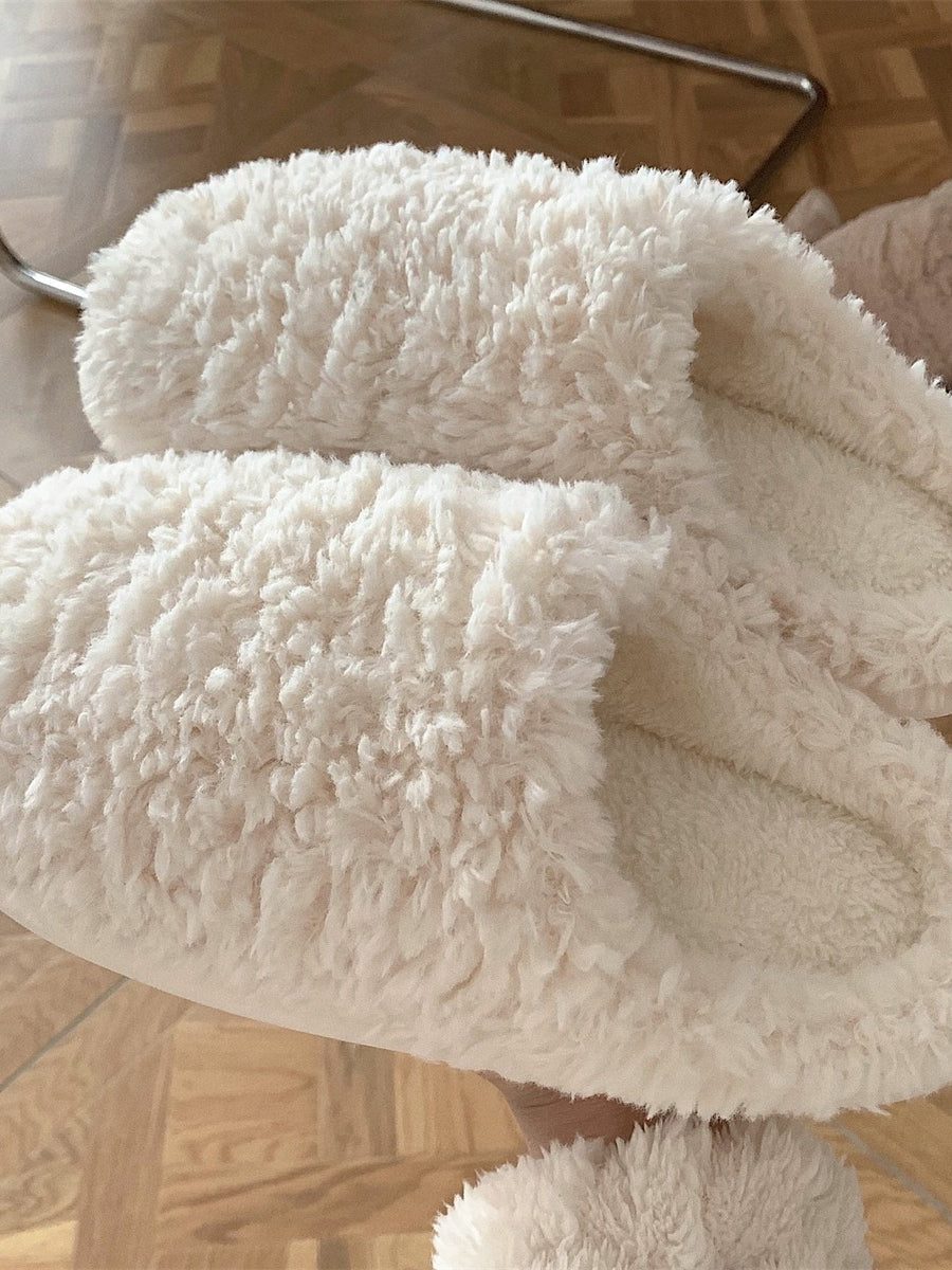 lovevop Warm Winter Home Furry Slippers