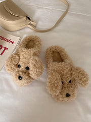 lovevop Cute Bear Cartoon Furry Slippers
