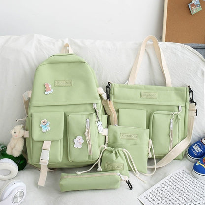 maoxiangshop - Waterproof Stylish Laptop Backpack women 13 13.3 14 15 15.6 inch  Korean Fashion Oxford Canvas USB College Back pack bag female zmh114