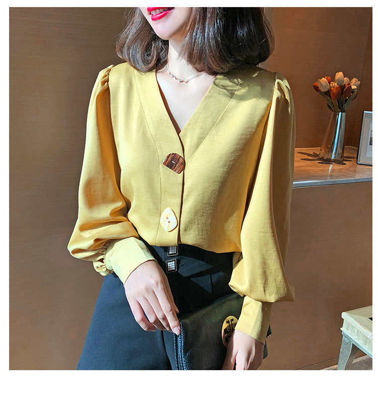 lovevop Spring Women Chiffon Shirt Korean Fashion Long Sleeve White Shirts Women Streetwear Office Blouse Elegant Lady Heart Print Tops