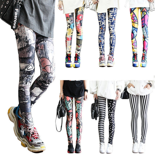 DOIAESKV Fashion Leggings Sexy Casual and Colorful Leg Warmer Fit Most Sizes Leggins Pants Trousers Woman&#39;s Leggings