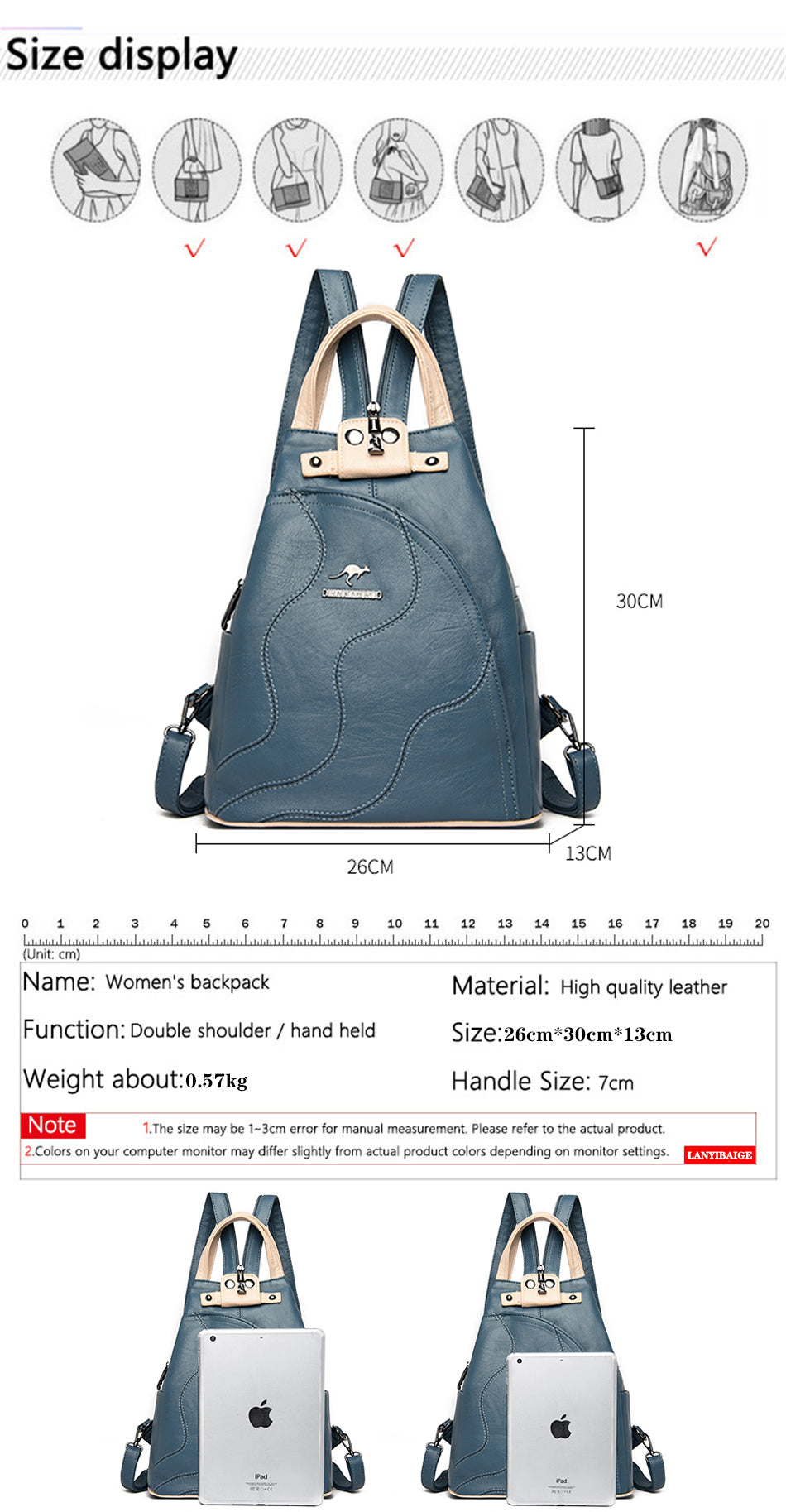 maoxiangshop - High Quality Leather Women Backpack Large Capacity School Bags for Teenage Girls Anti-theft Travel Backpack Shoulder Bag Mochila