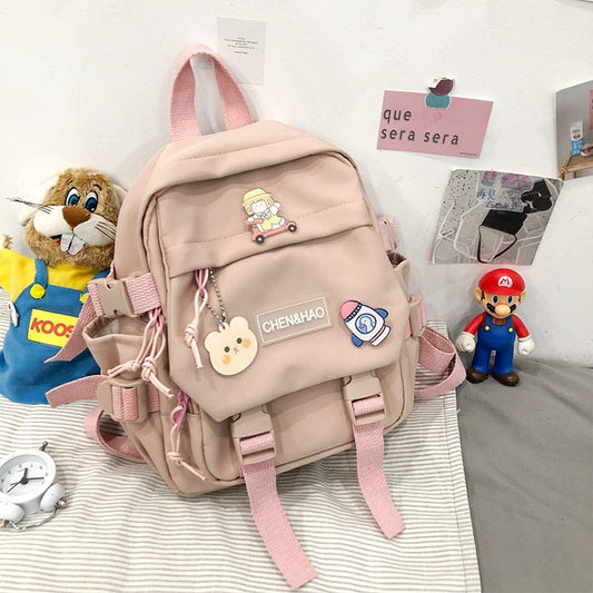 maoxiangshop - Small Backpack Women Girls School Bag Waterproof Nylon Fashion Japanese Casual Young Girl's Bag Female Mini Travel Backpacks